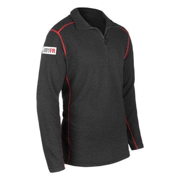 Lakeland High Performance FR Waffle Quarter Zip in Black